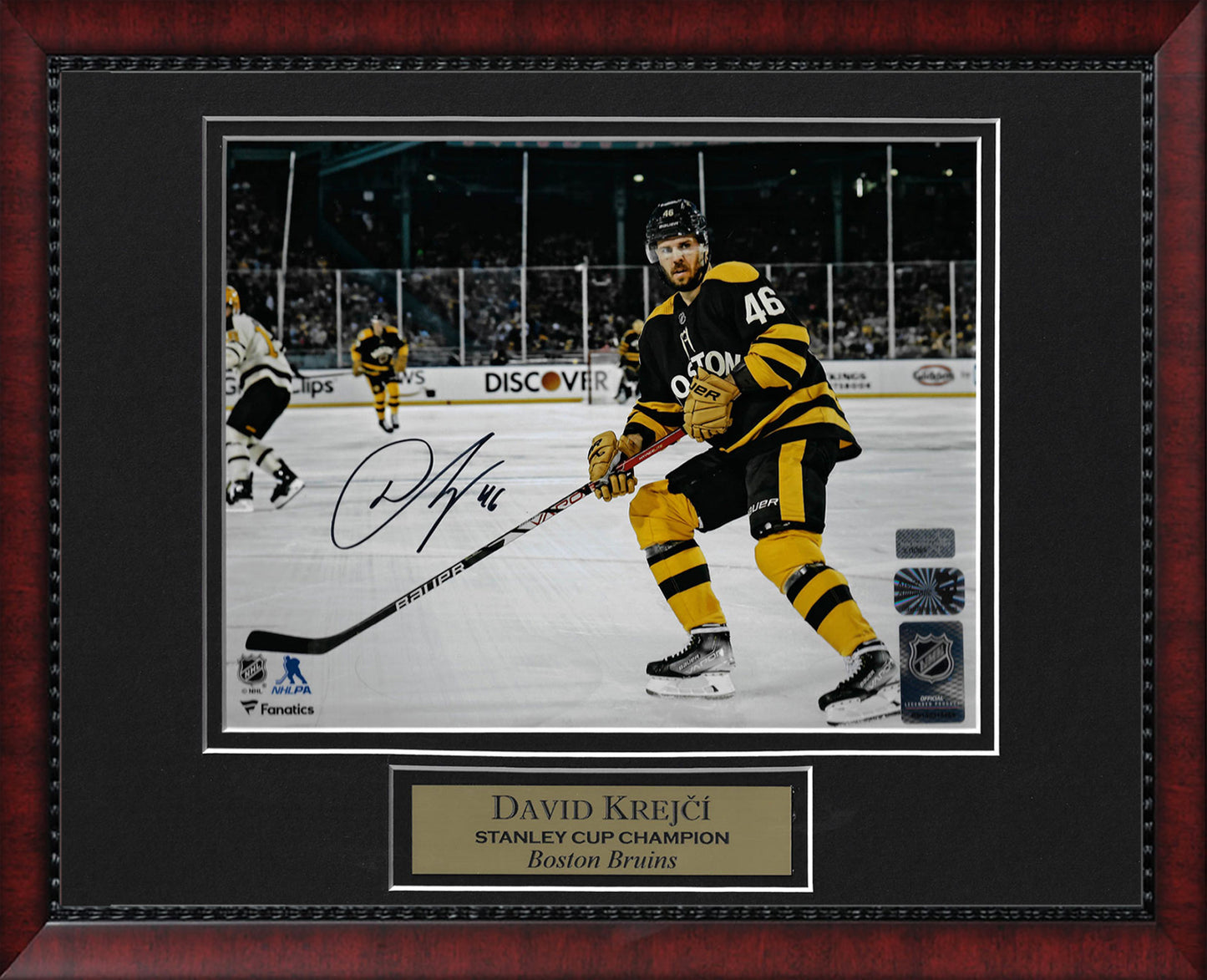 David Krejci Autograph Photo Winter Classic 2023 11x14