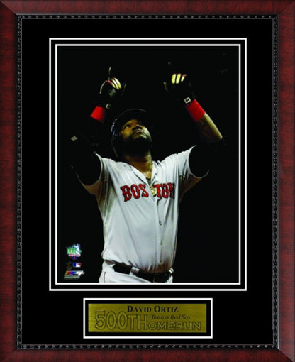 David Ortiz Photo 500th Home Run Arms Up 11x14