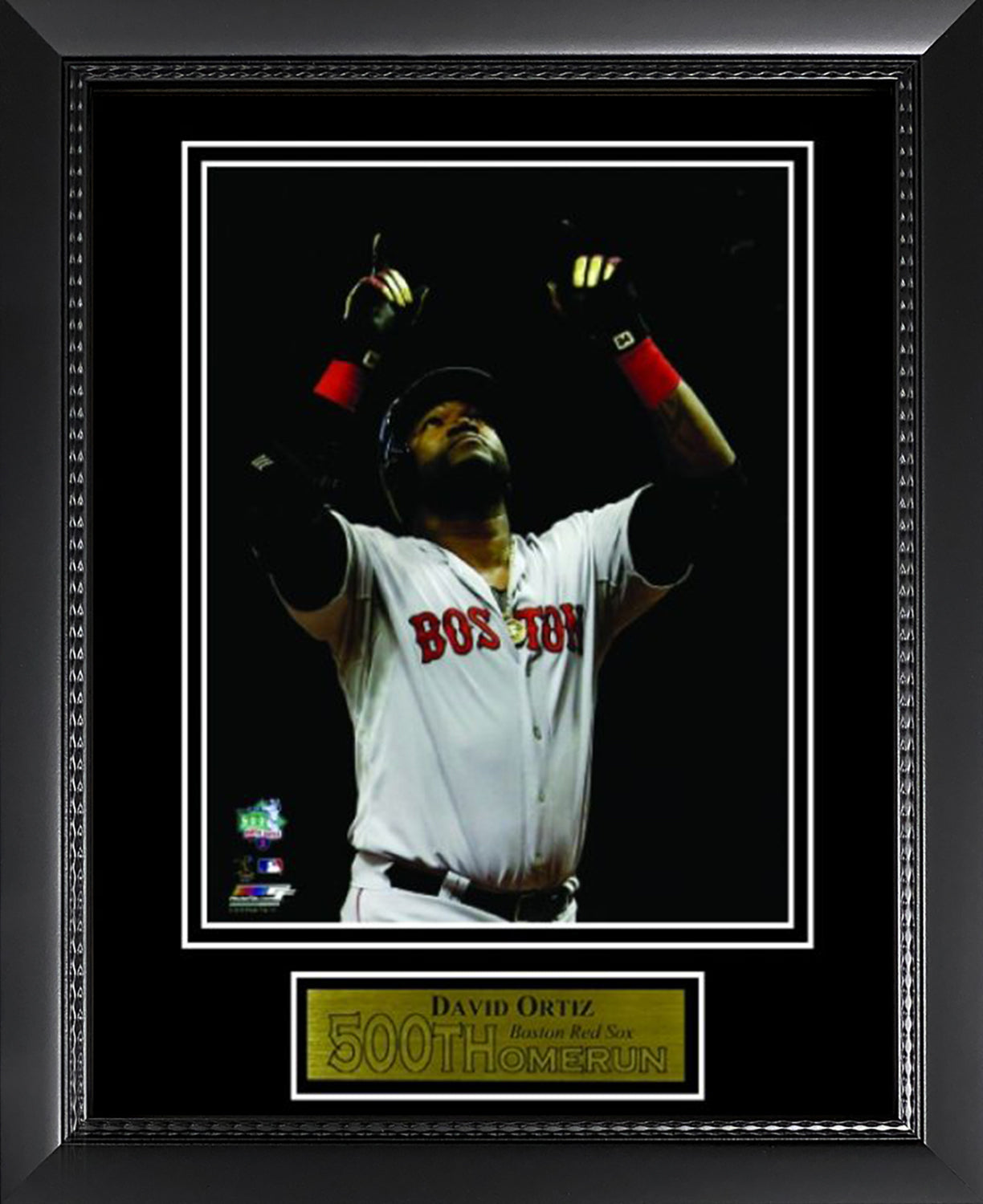 David Ortiz Photo 500th Home Run Arms Up 11x14