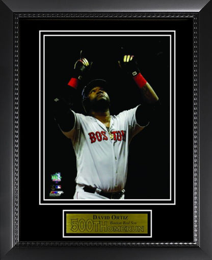 David Ortiz Photo 500th Home Run Arms Up 11x14