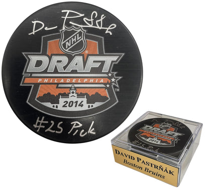 David Pastrnak Autograph 2014 NHL Draft Puck