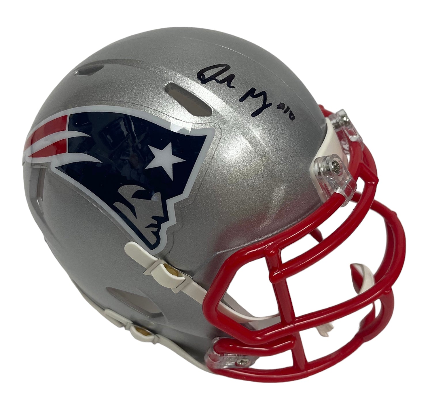 Drake Maye Autograph Mini Helmet - Speed - New England Patriots