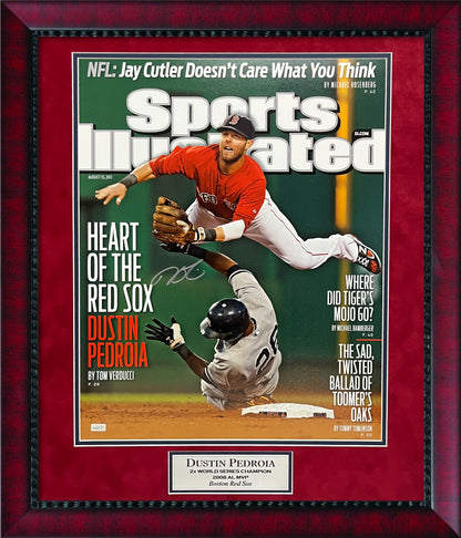 Dustin Pedroia Autograph Photo Sports Illustrated Cover 23x27 New England Picture Authentication