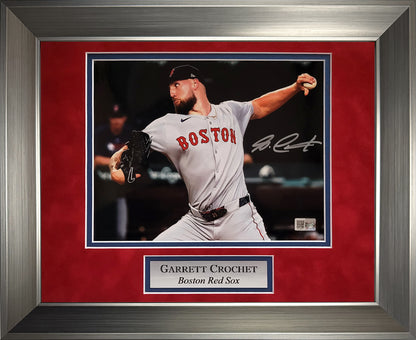 Garrett Crochet Autograph 8x10 Photo - Pitching - Boston Red Sox - Framed 13x16 - New England Picture Authentication