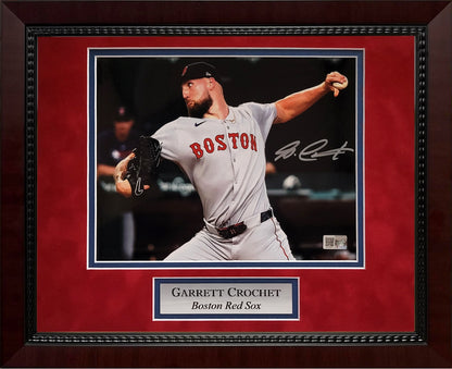 Garrett Crochet Autograph 8x10 Photo - Pitching - Boston Red Sox - Framed 13x16 - New England Picture Authentication