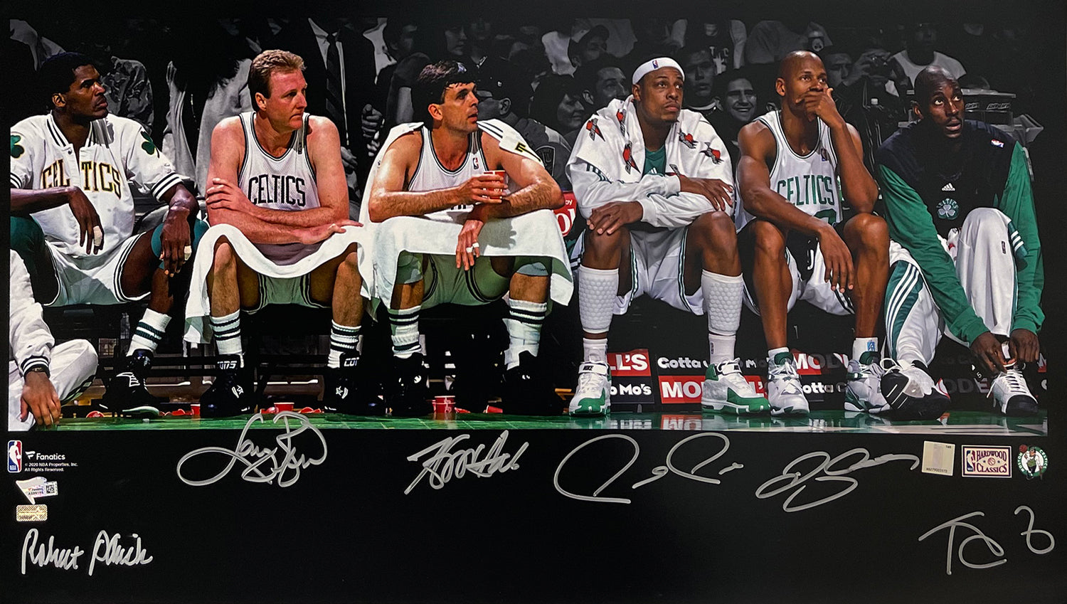 Parish Bird McHale Pierce Allen Garnett Multi Autograph Photo Only Generation Celtics Big Three 26.5x15