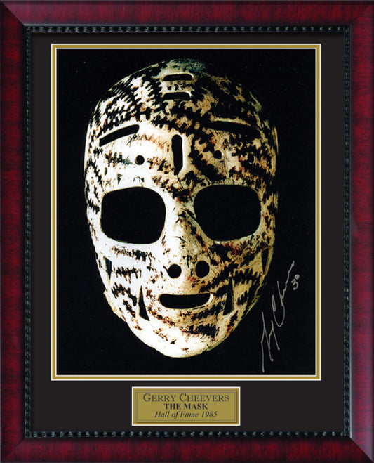 Gerry Cheevers Autograph Photo The Mask 23x27 New England Picture Authentication