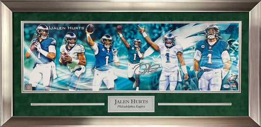 Jalen Hurts Autograph Mini Panorama 35x17 PSA Authentication