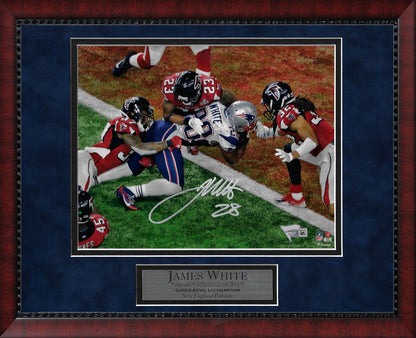 James White Autograph Photo Super Bowl LI Game Winning Touchdown 11x14