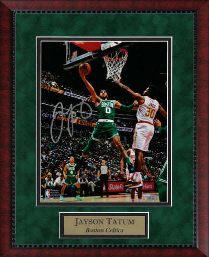 Jayson Tatum Autograph Photo Lay Up Hawks 11x14