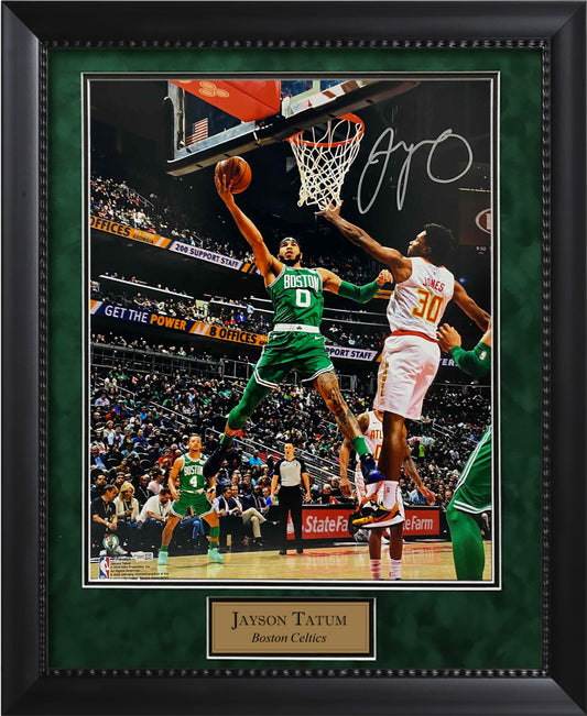 Jayson Tatum Autograph Photo Lay Up Vs Hawks 23x27 Fanatics Authentication