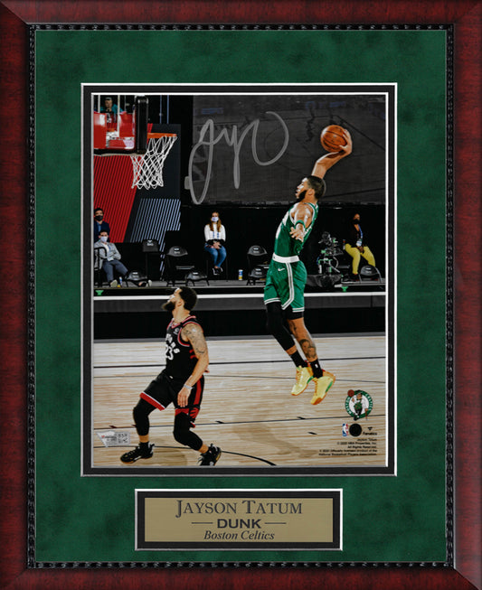 Jayson Tatum Autograph Photo Dunk Vs Raptors 11x14