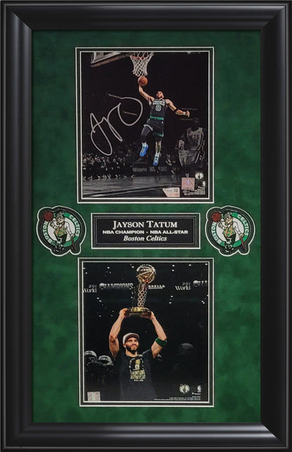 Jayson Tatum Autograph Photo 2-Way Collage 17x29 Fanatics Authentication