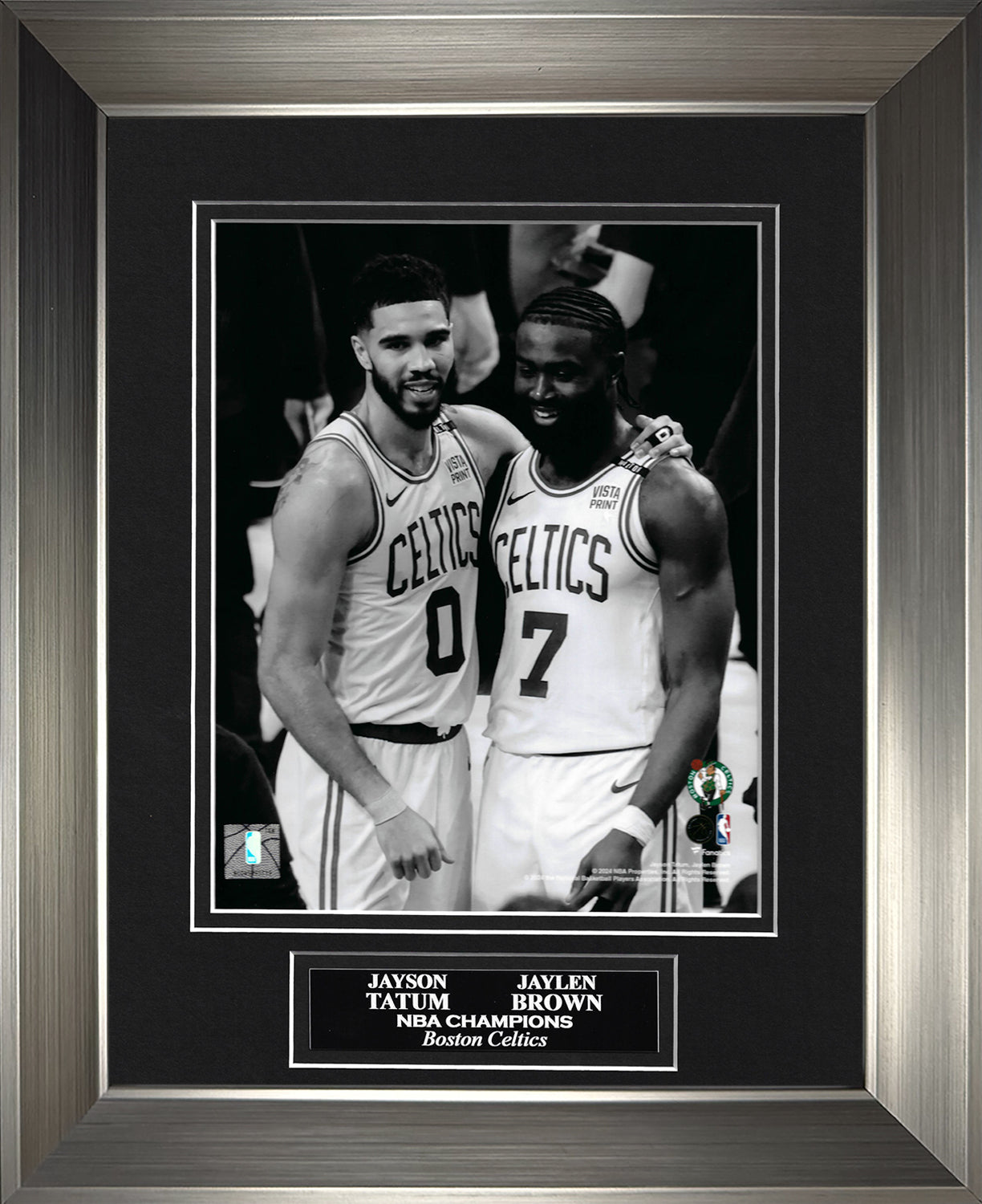 Jayson Tatum, Jaylen Brown Photo Black & White 11x14