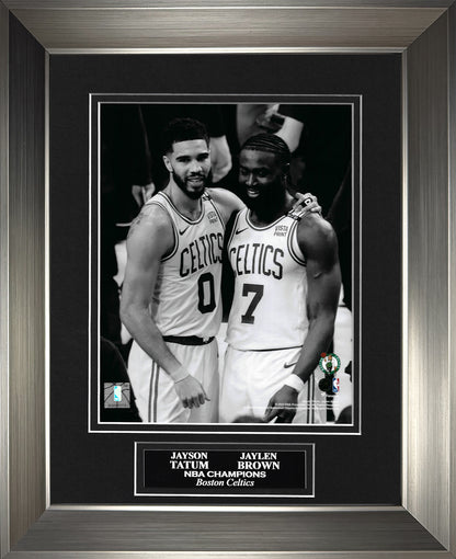 Jayson Tatum, Jaylen Brown Photo Black & White 11x14