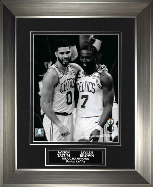Jayson Tatum, Jaylen Brown Photo Black & White 11x14