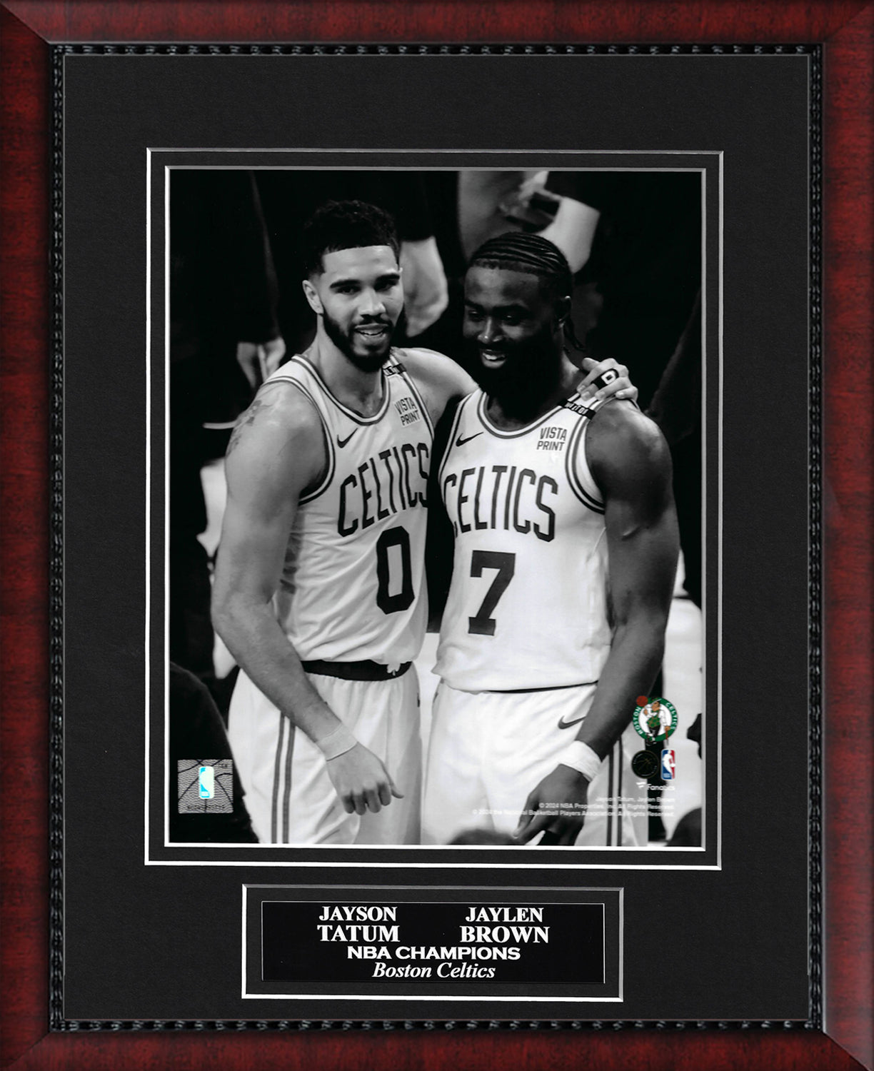 Jayson Tatum, Jaylen Brown Photo Black & White 11x14