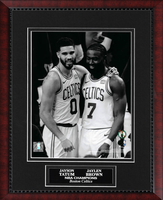 Jayson Tatum, Jaylen Brown Photo Black & White 11x14