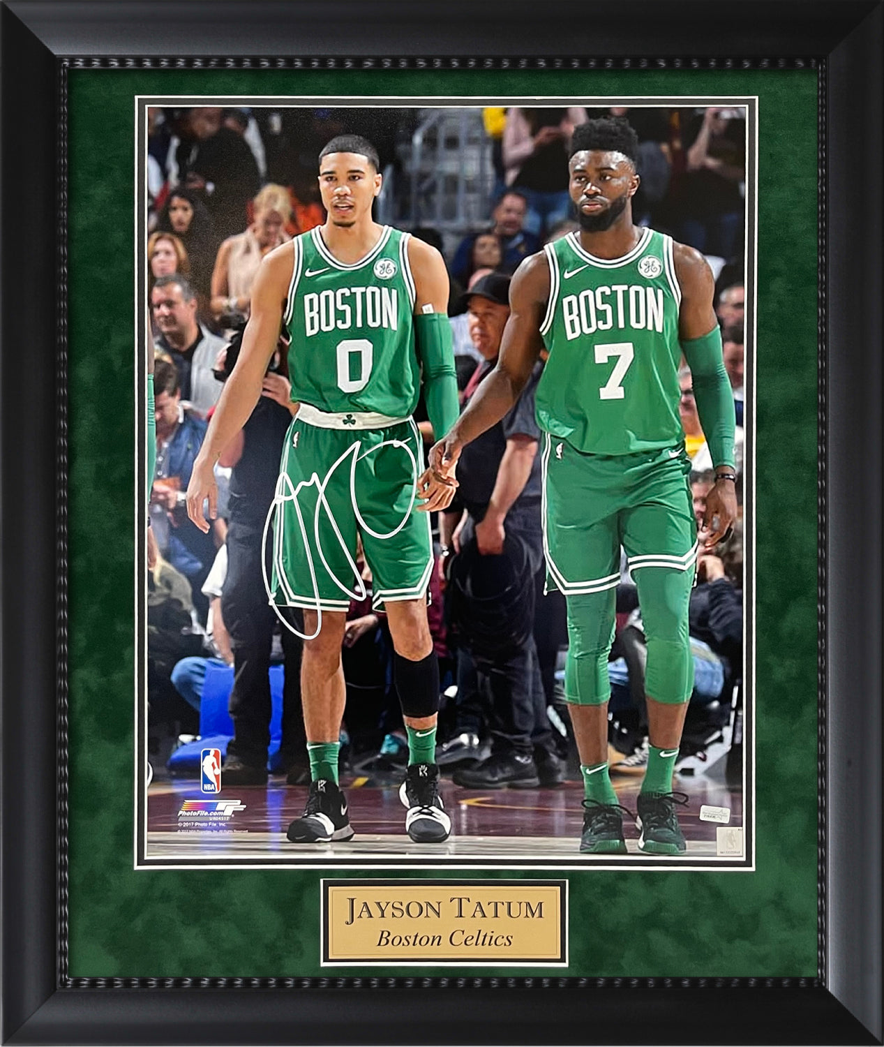 Jayson Tatum Autograph Photo Tatum and Brown on Court 23x27 New England Picture Authentication