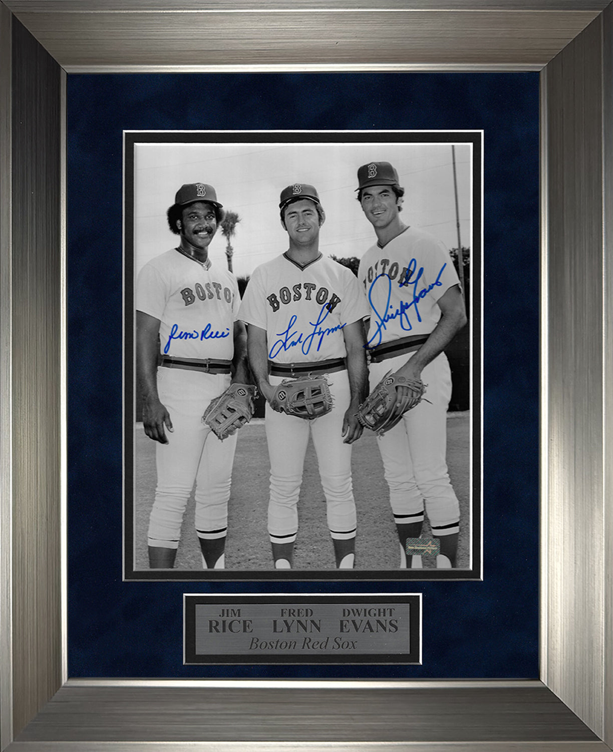 Fred Lynn Jim Rice Carl Yastrzemski Photo Pose 11x14
