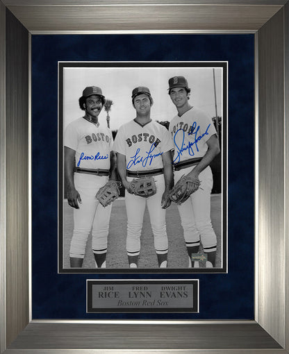 Fred Lynn Jim Rice Carl Yastrzemski Photo Pose 11x14