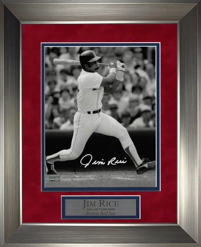 Jim Rice Autograph Photo Swing Black and White 11x14