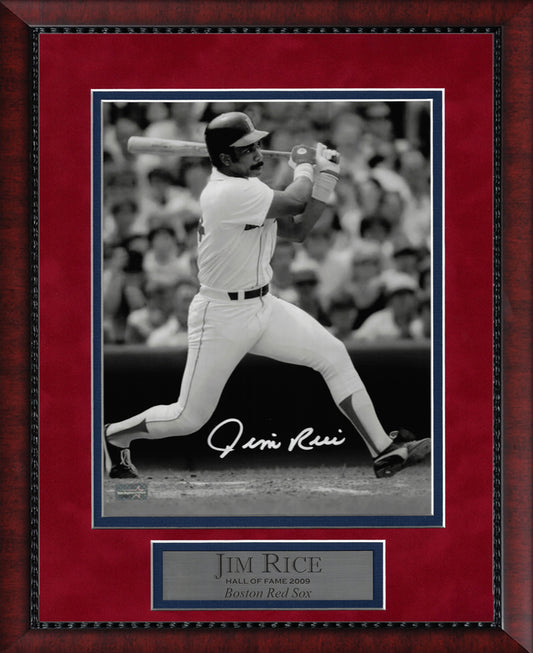 Jim Rice Autograph Photo Swing Black and White 11x14