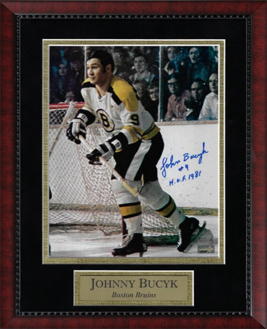 Johnny Bucyk Autograph Photo Skate 11x14