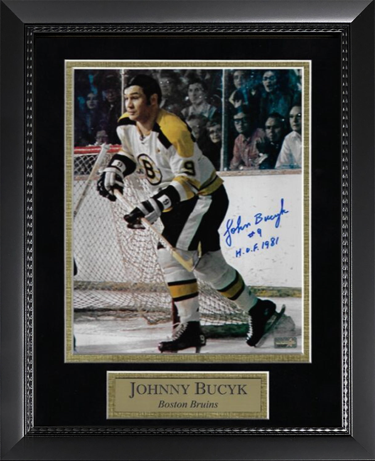 Johnny Bucyk Autograph Photo Skate 11x14