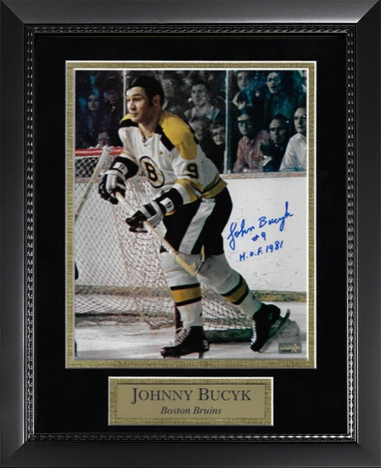 Johnny Bucyk Autograph Photo Skate 11x14