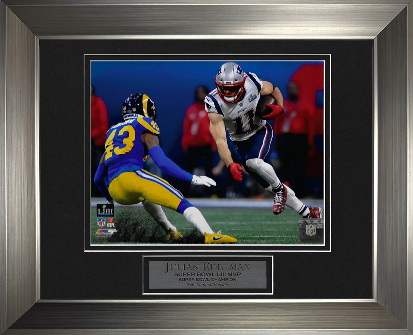 Julian Edelman Photo Run Super Bowl LIII 11x14