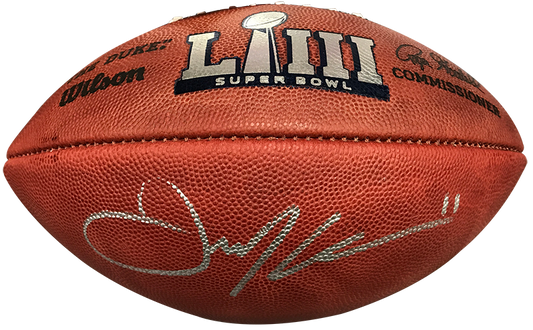 Julian Edelman Autograph Football Duke Super Bowl LIII