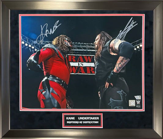 Kane & The Undertaker Double Autograph Photo 23x27 Fanatics Authentication