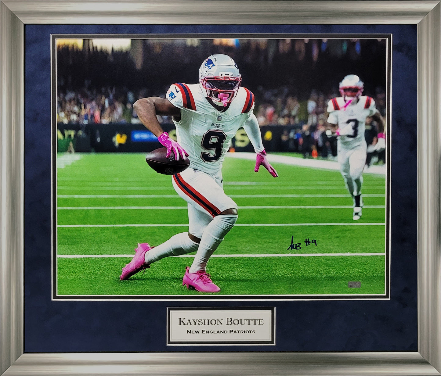 Kayshon Boutte Autograph Photo 23x27 New England Picture Authentication