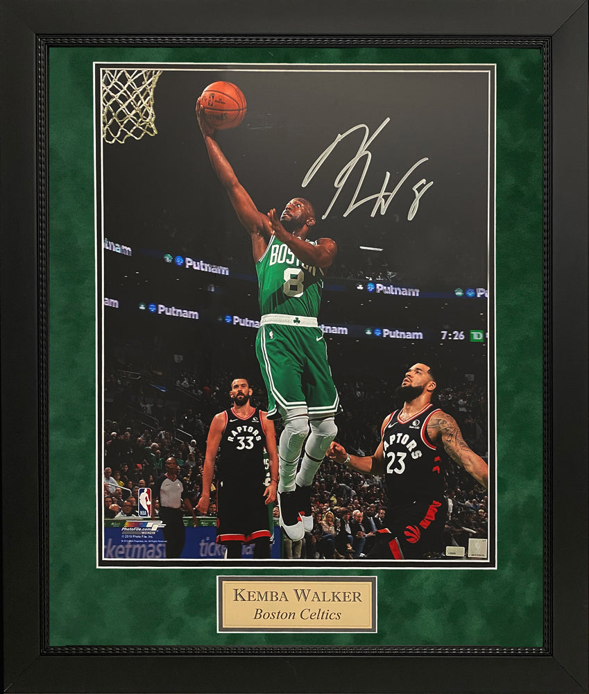 Kemba Walker Autograph Photo Lay Up 23x27 New England Picture Authentication