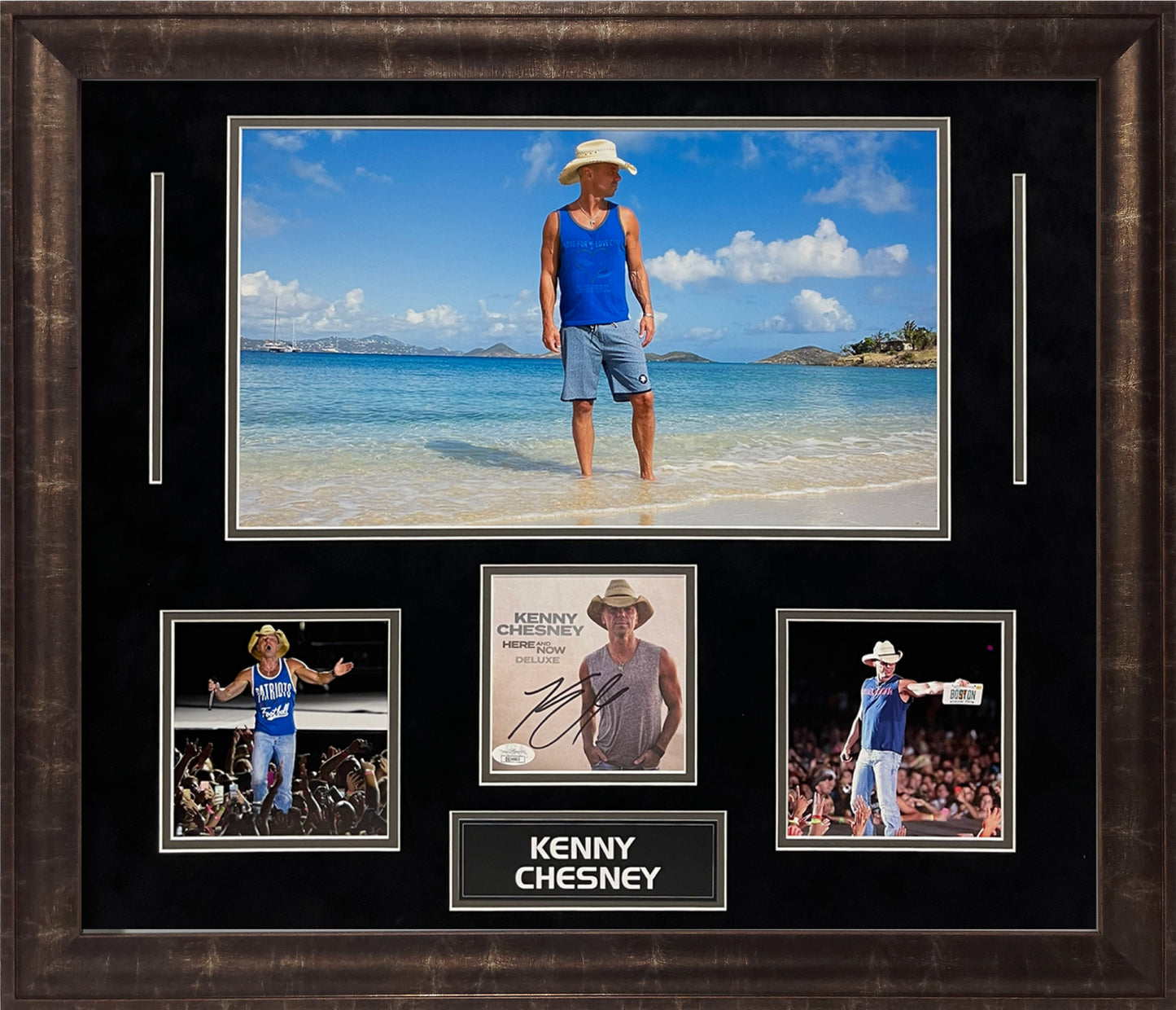 Kenny Chesney Autograph Collage 23x27 JSA Authentication