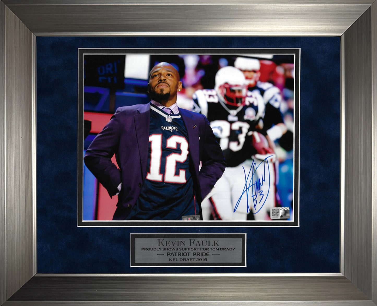 Kevin Faulk Autograph Photo Patriot Pride 11x14