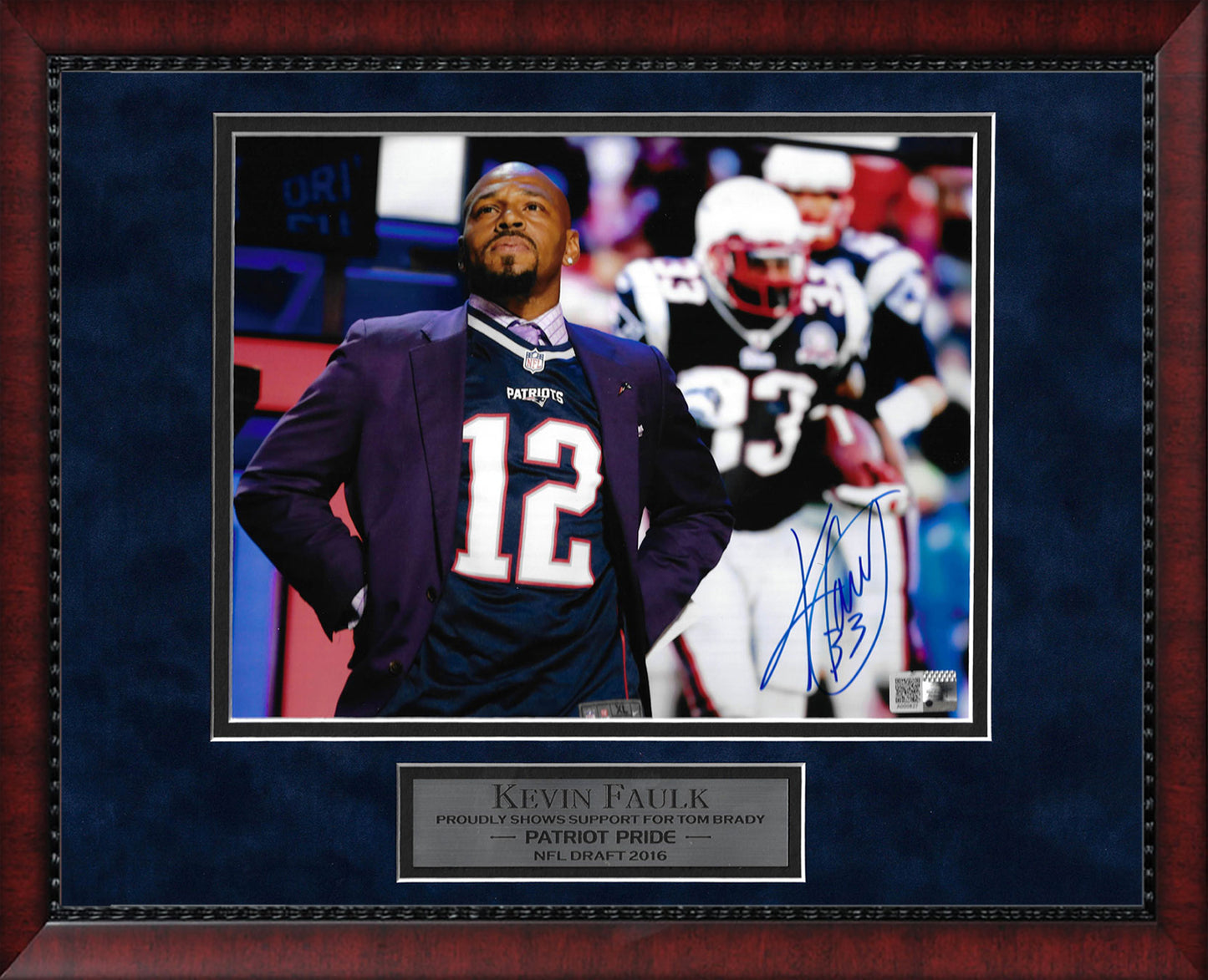 Kevin Faulk Autograph Photo Patriot Pride 11x14