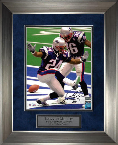 Lawyer Milloy Autograph Photo Celebrate w/ Ty Law 11x14