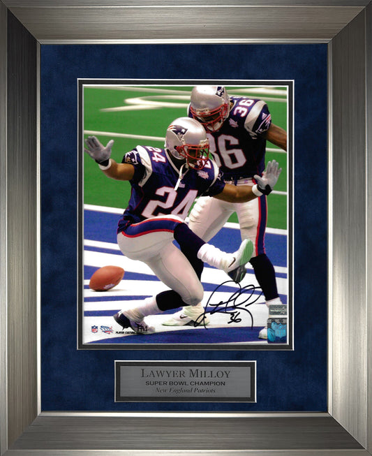 Lawyer Milloy Autograph Photo Celebrate w/ Ty Law 11x14