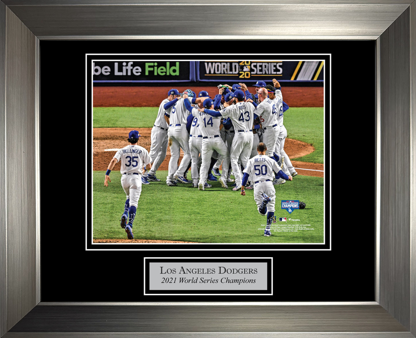 Los Angeles Dodgers Photo Celebrate 2020 World Series Champions 11x14