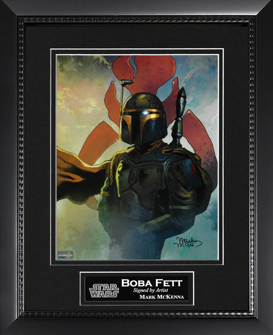 Mark McKenna Autograph Artist Print Boba Fett Red Symbol 11x14