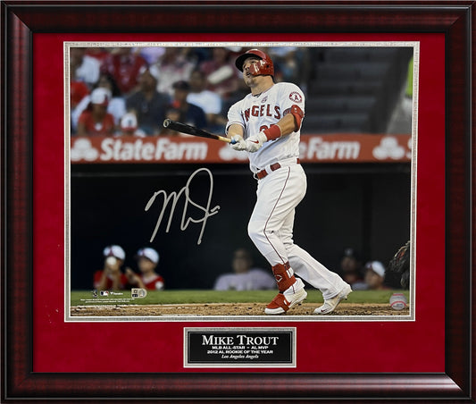 Mike Trout Autograph Photo Batting 23x27 MLB Authentication