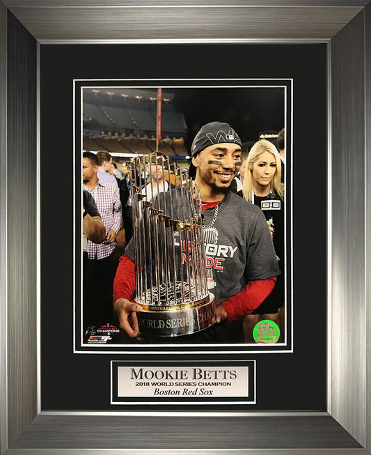 Mookie Betts Photo World Series 2018 Trophy 11x14