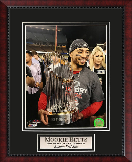Mookie Betts Photo World Series 2018 Trophy 11x14