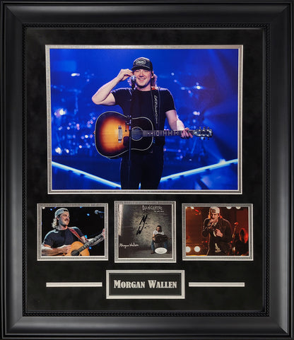 Morgan Wallen Autograph CD Insert Collage 23x27 JSA Authentication