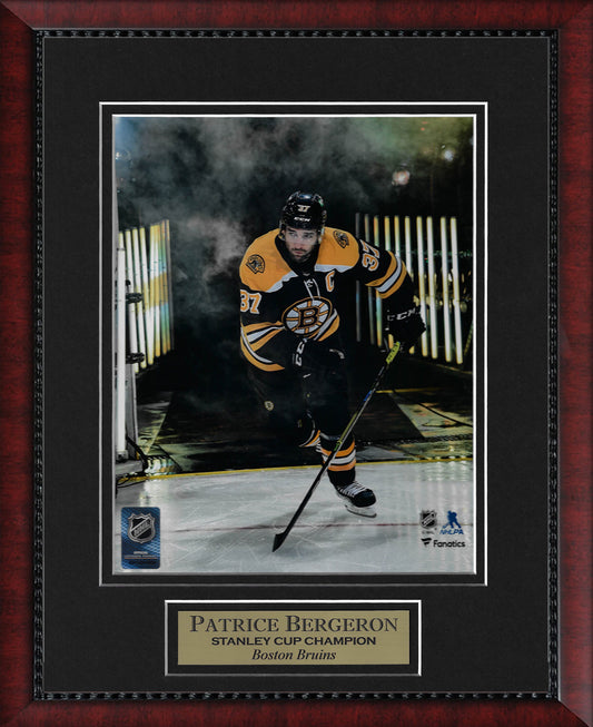 Patrice Bergeron Photo Smoke Entrance 11x14