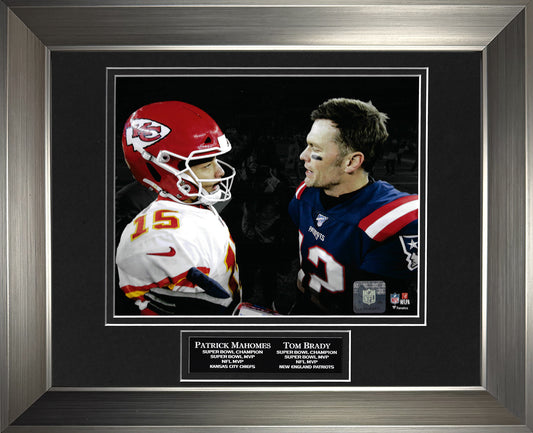 Patrick Mahomes Tom Brady Photo Spotlight 11x14