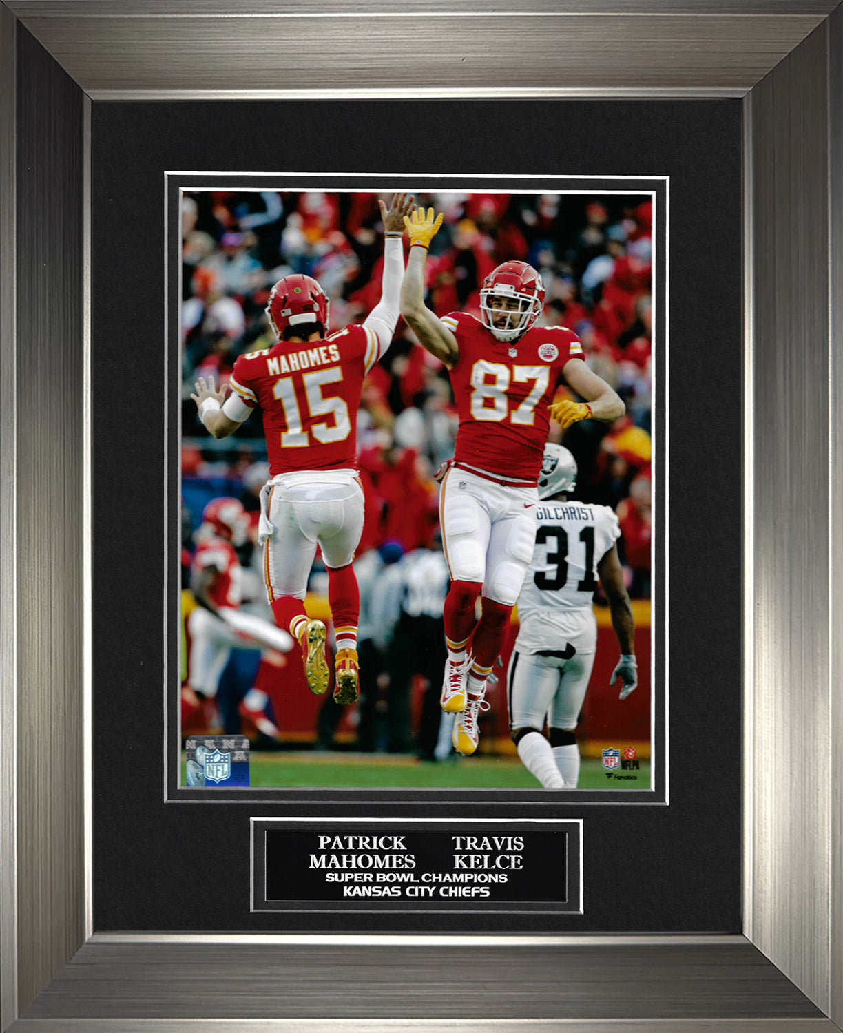 Patrick Mahomes Travis Kelce Photo High Five 11x14