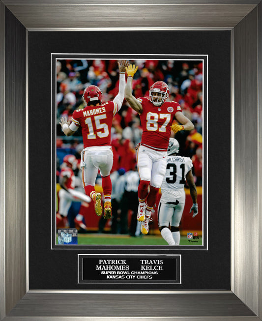 Patrick Mahomes Travis Kelce Photo High Five 11x14